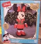 Disney 3.5 ' Christmas Minnie Mouse Airblown Inflatable By Gemmy Yard Decoration. Fixed Price $119.95.