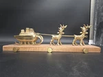 2021 Threshold Stocking Holder Reindeer Sleigh 3 Hook Metal Christmas Holiday. Fixed Price $26.10.