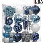 70PCS Shatterproof Christmas Ornaments Set Tree Decorations Holiday New. Fixed Price $66.94.