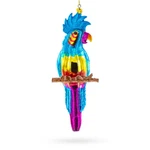 Parrot With Colorful Beads Blown Glass Ornament. Fixed Price $16.23.