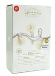 Wondershop 60CT Led Smooth Mini Christmas String Lights Warm White By Philips. Fixed Price $12.00.