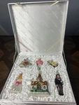 Old World Christmas Set Of 6 Blown Glass Wedding Ornaments Keepsake Satin Box. Fixed Price $30.00.