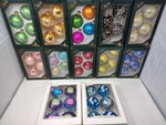 Distinctive Glass Christmas Ornaments 4PC Set Multiple Colors/styles Holiday. Fixed Price $13.99.