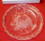 Large Mikasa Christmas Nativity Scene Clear+ Frosted Glass Serving Platter 15.5. Fixed Price $19.88.