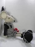 Northlight 28 Christmas Mouse Checker Overalls Table Top Weighted RN#75343. Fixed Price $16.25.