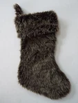 Hobby Lobby Brown Faux Fur Fuzzy Christmas Stocking 17". Fixed Price $13.99.