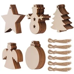 50 Pcs Unfinished Paintable Blank Wooden Christmas Festival Decoration Orname.... Fixed Price $15.76.