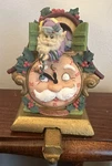 Rare Heritage Hand Painted Stocking Holder O'well Novelty Elf With Clock Face. Fixed Price $20.00.