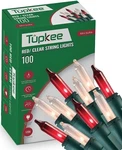 Tupkee Christmas String Lights 100 Count - Incandescent Mini Red Clear,.... Fixed Price $14.99.