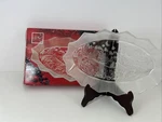 Mikasa Silent Night Oval Sweet Dish 12" Tray Crystal Candy Platter Christmas Nib. Fixed Price $19.88.
