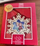 Lenox Disney Frozen Anna And Elsa Snowflake Christmas Ornament New. Fixed Price $21.00.