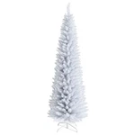 Costway 7FT Unlit Artificial Slim Christmas Pencil Tree W/ Metal Stand White. Fixed Price $44.99.