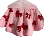 Pink & Red Christmas Tree Skirt 48 Inch Velvet Bow Holiday Decor Cottagecore. Fixed Price $35.56.