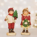Christmas Figurines Boy Girl Holiday Decor Xmas Kids Children Statue 8'' Gift. Fixed Price $45.00.