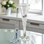 Vtg Gorham Crystal Lady Anne Flute Glass Christmas Ornament Silver Tassle Usa. Fixed Price $13.22.
