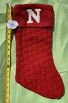 Holiday Time 19" Knit Monogram Christmas Stocking, Letter "n" Red White Initial. Fixed Price $9.95.