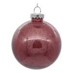 Vickerman 4" Mauve Glitter Clear Ball 6/BAG. Fixed Price $33.71.