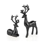 2 Pack Resin Christmas Reindeer Figurines Statues Elk Sculpture Orn.... Fixed Price $27.55.