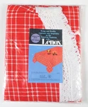 Kemp And Beatley 70" Round Tablecloth Red White Plaid Holiday 6455 New Lenox. Fixed Price $59.99.