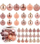 Langxun 36PCS Rose Gold Christmas Tree Decorations Balls, Bolas Navida. Fixed Price $8.72.