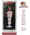 1996 Native American Barbie Hallmark Keepsake Ornament Dolls Of The World 05561. Fixed Price $14.95.