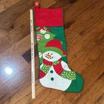 Dei Dennis East Jumbo Felt Christmas Stocking Snowman 39 Kirklands Nwt. Fixed Price $18.00.