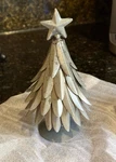 New 7.25" Pottery Barn Galvanized Tree With Star Small Metal Christmas. Fixed Price $41.99.