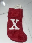 Knit Monogram Letter X Mini 8" Christmas Stocking Red Wondershop Home Decor. Fixed Price $10.00.