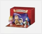 Peanuts Snoopy Charlie 3.5" Christmas School Pageant 6 Figurines + Display Box. Fixed Price $62.99.