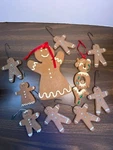 Gingerbread Man Christmas Tree Ornaments Set Of 10 8 Small, LARGER,1 Joy- Cute. Fixed Price $24.22.