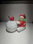 Bella Casa Christmas Snowman & Snowball Salt And Pepper Shakers Ceramic. Fixed Price $9.35.