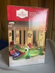 Holiday Time Gator With Gifts Airblown Inflatable Christmas 9' Wide Nib New. Fixed Price $60.00.