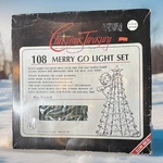 108 Merry Go Tree Shaped Lighting Clear Bulbs Vintage Christmas Treasury. Fixed Price $30.00.
