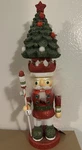 Kurt S. Adler Holly Wooden Christmas Tree Nutcracker, 18.5 W/ Tag. Fixed Price $75.00.