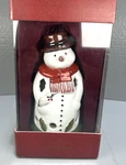Festive Ceramic Christmas Decolight "mr. Snow" Snowman Villeroy & Boch With Box. Fixed Price $32.88.