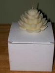 Volcanica All Natural Beeswax Water Lily Ivory Candle Island Of Bali - Nib. Fixed Price $12.99.