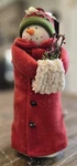 13 Plush Snowman Figurine Red Coat Knit Hat Winter Christmas Decor Pre Owned. Fixed Price $12.95.