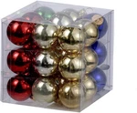 25 Mm Glass Multi Shiny Ball Christmas Ornaments. Fixed Price $15.99.