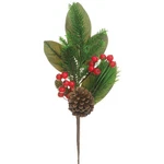 Allstate 20" Red Berry And Pine With Cone Artificial Christmas Spray. Fixed Price $15.49.