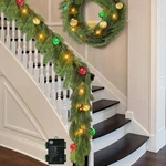Ceenna Pcs 12.4FT Pre Lit Christmas Cedar Garland With 20 Led Lights,greene.... Fixed Price $81.88.