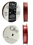 Offray Ribbon Galena Metallic + Satin Taffeta Polyester - Lot 4. Fixed Price $11.00.