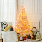 6' Prelit Christmas Tree Artificial Xmas Metal Stand Pink. Fixed Price $58.99.