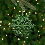 Northlight Club Pack Of 24 Xmas Green Glitter Snowflake Christmas Ornaments 4". Fixed Price $11.49.