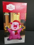 Holiday Time Airblown Inflatables 3.5 Foot Christmas Pig Santa Hat Decoration. Fixed Price $29.99.