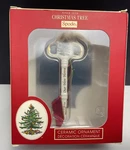 Spode Christmas Tree Ceramic Key Shaped Ornament Our New Home 2017 C3. Fixed Price $18.74.