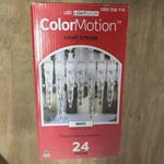 Gemmy Lightshow Color Motion 24 Count White Led Christmas Icicle. Fixed Price $26.99.