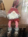 Sitting Plush Gnome Dangling Legs Antlers Northlight Christmas Figure - 26 New!. Fixed Price $38.50.