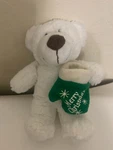 Dan Dee White Bear Collectors Choice Christmas Green Stocking Stuffed Plush 6". Fixed Price $10.90.
