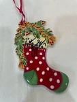 Gail Pittman Holiday Stocking Ornament Southern Living 40968 Artist Signed. Fixed Price $15.99.
