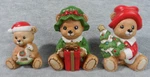 Vintage 3 Pc Homco Christmas Family Bear Figurines #5175 Holiday Decor. Fixed Price $13.43.